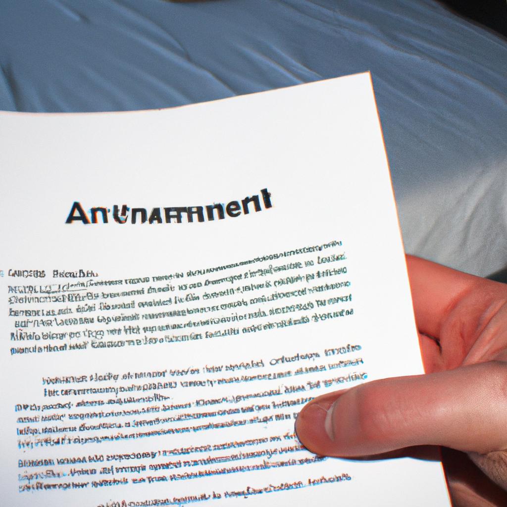 Person holding rental agreement document